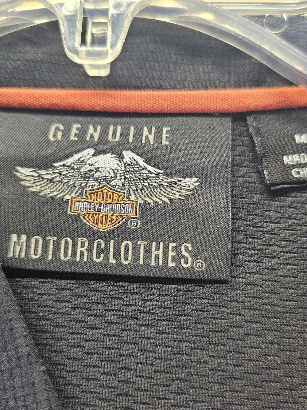 Harley Davidson Performance Shirt Mens Medium Black Button Up Short Sleeve Logo - Picture 2 of 6